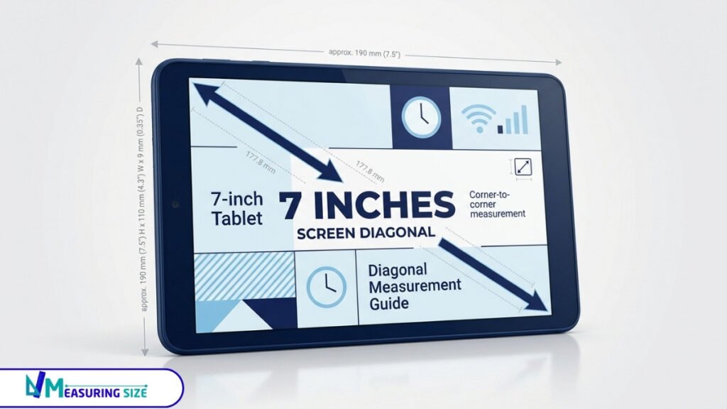 length of diagonal tablet