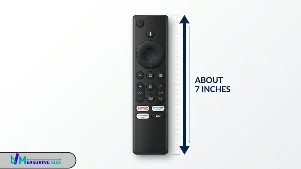 length of tv remote
