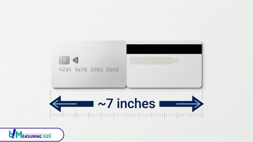 length of two credit cards end to end