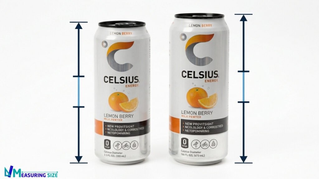16 oz Celsius Can Dimensions