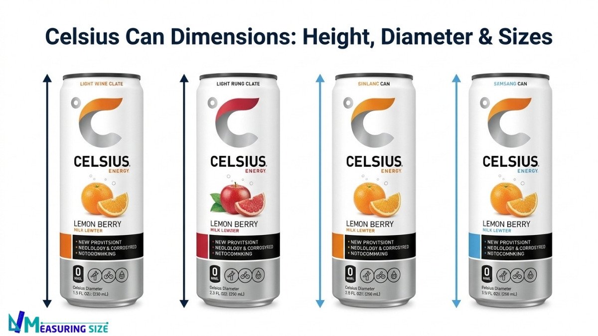 Celsius Can Dimensions Height, Diameter & Sizes (2026)