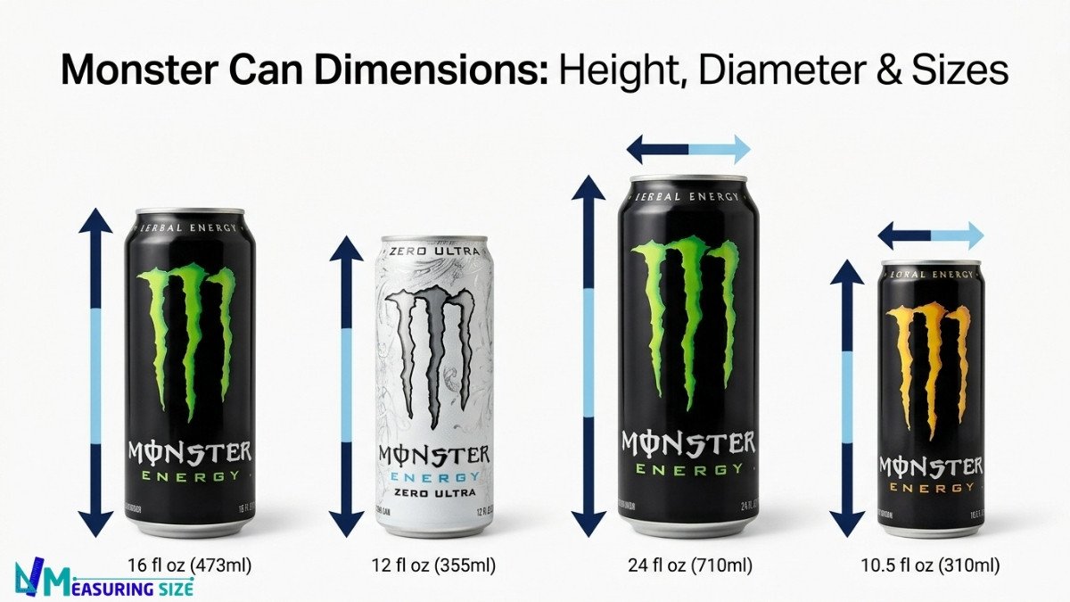 How Tall Is a Monster Can? Monster Can Dimensions, Height, Diameter & Sizes (2026)