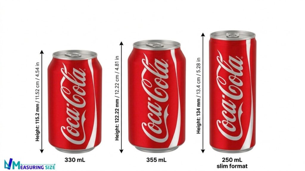 how many inches is a coke can