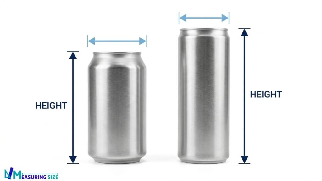 how tall is a beverage can