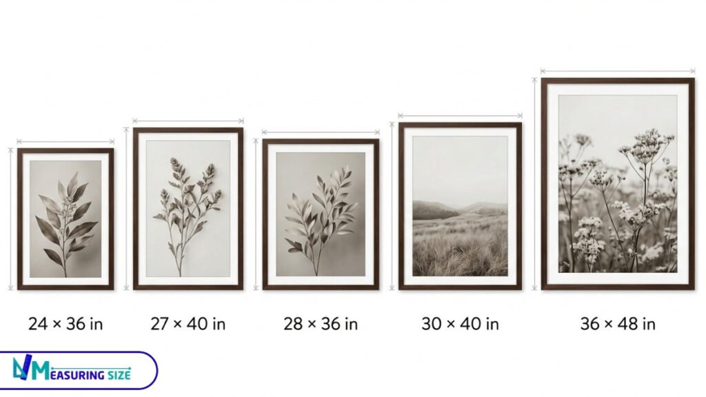 standard frame sizes large