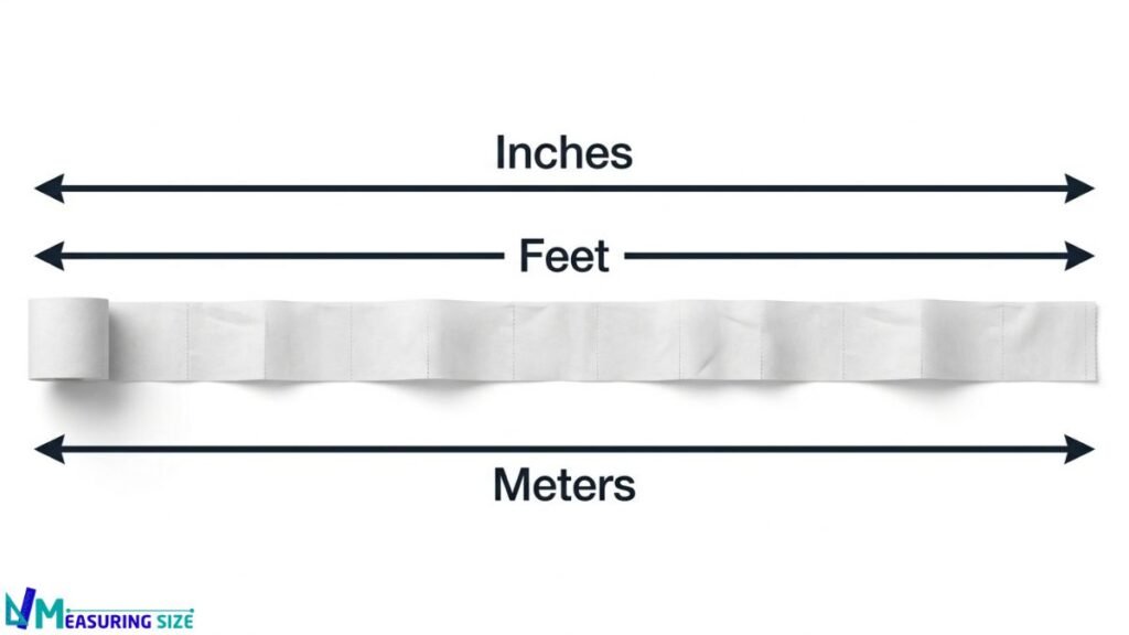 How Long Is a Toilet Paper Roll in Feet, inches, meters